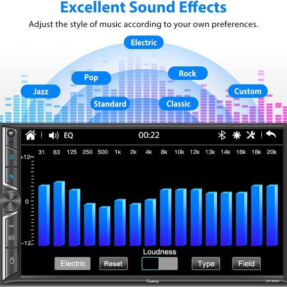 NWT SJOYBRING 7” HD Touchscreen Double Din Car Stereo TOUCHSCREEN‎ - Picture 12 of 12